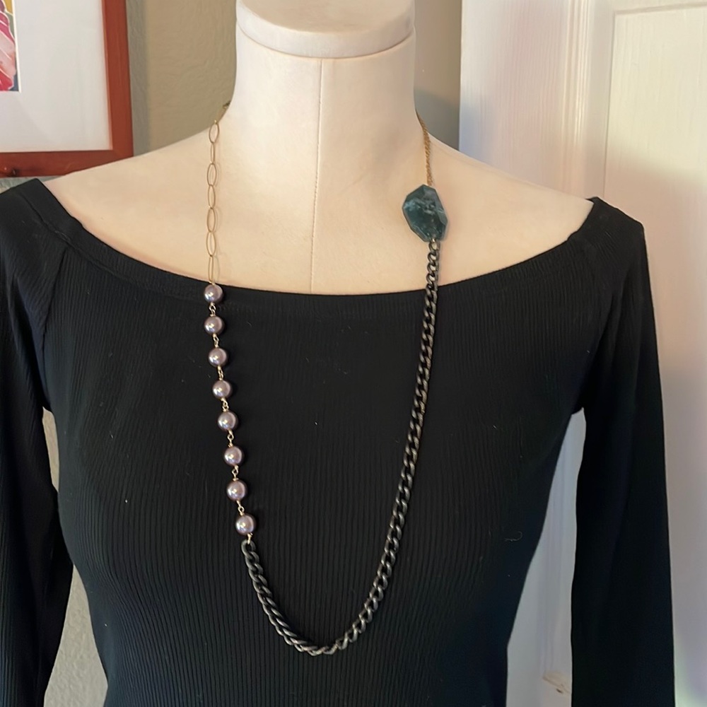 Beautiful hand crafted mixed media necklace